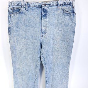 Vintage CBA Denim Jeans Men's 46 S Blue Acid Wash Retro Distressed USA